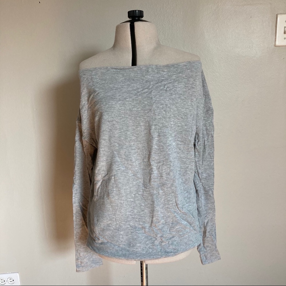 Splendid Off Shoulder Grey Top